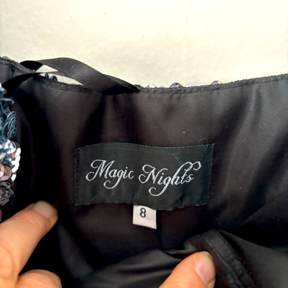 Stunning Magic Nights Cocktail Dress Size 8 - Picture 4 of 11